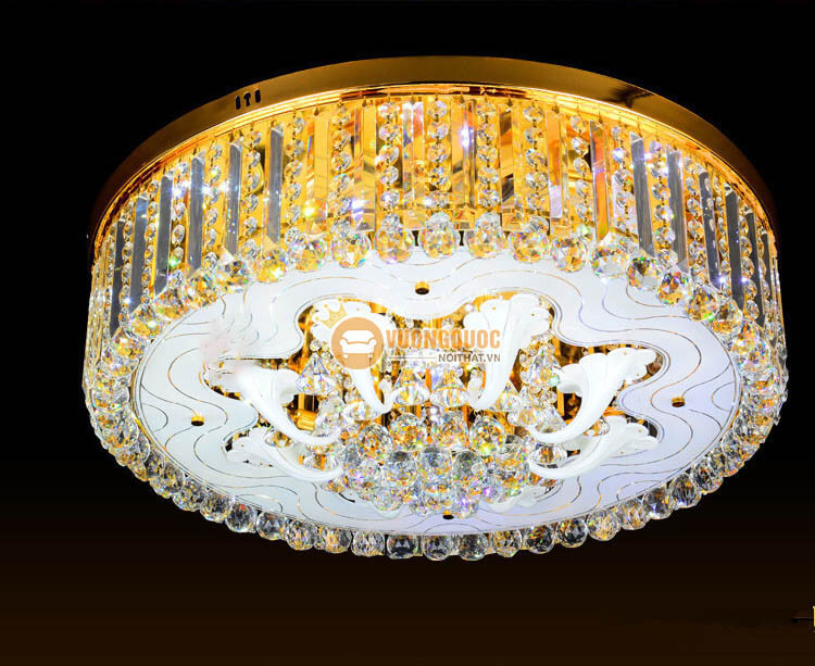 Đèn ốp trần pha lê họa tiết tinh xảo CM251-7